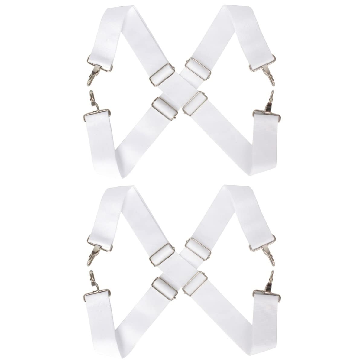 2Pcs Adjustable Nylon Bass Drum Shoulder Strap with Metal Clip Comfortable Double Shoulder Harness for Marching Percussion