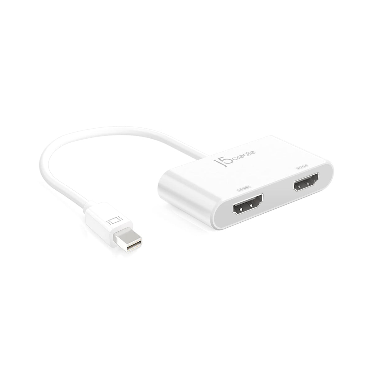 j5create Mini DisplayPort to Dual 4K HDMI MST Adapter, for Microsoft Surface Pro 2, Surface Book, HP OMEN 15-CE051NR and More, Not Compatible with Mac (JDA156)