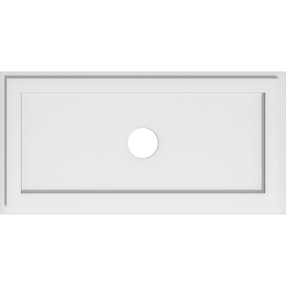 Ekena Millwork Cmp28X14Re 03000 Rectangle Architectural Grade Pvc Contemporary Urethane Ceiling Medallions 28''W X 14''H X 3''Id