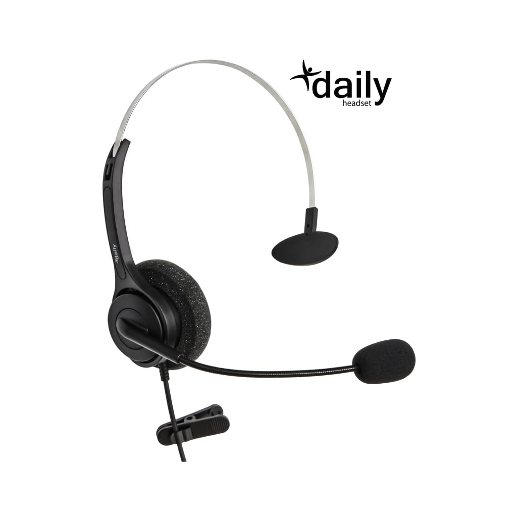 Dailyheadset 2.5 Mm Jack Phone Headset On Ear Headphones Hands Free For Cordless Landline Telephones