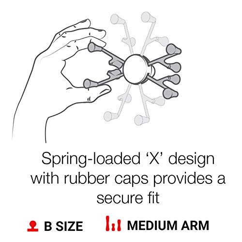 Ram Mounts Ram-B-166-Un8U X-Grip With Ram Twist-Lock Suction Cup Mount For 7-8 Tablets With Medium Arm For Vehicle Windshields