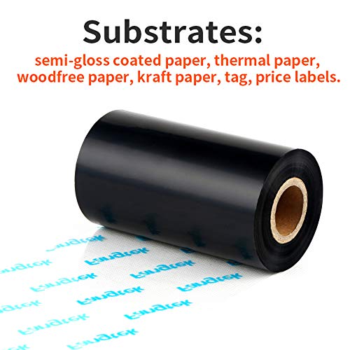 4.33'' X 984' (110Mm X 300M) Thermal Transfer Wax Resin Ribbon For Label Tag Barcode Printing For Zebra,Tec,Datamax,Etc.