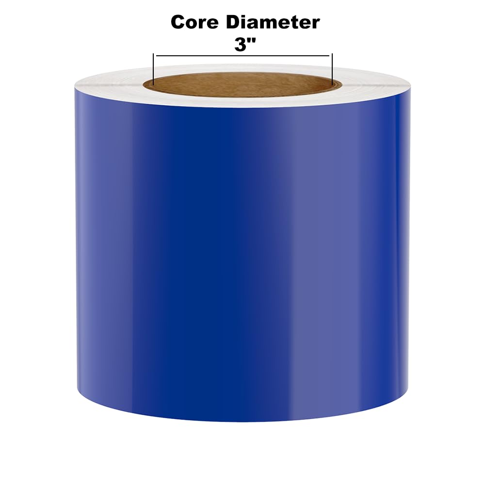 (Discontinued) Kingston Premium Vinyl Label Tape, Blue, 5 x 150 on 3 Core for DuraLabel 9000, LabelTac 9, SafetyPro 9G, VnM 8 a