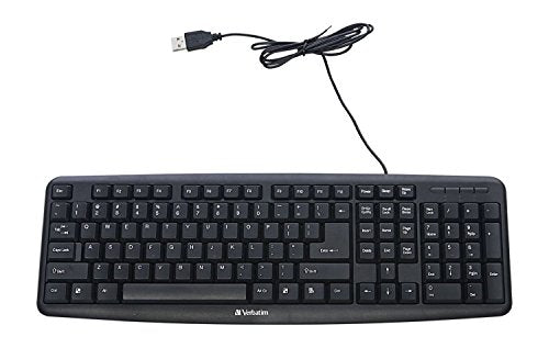 Verbatim 99201 Slimline Corded Usb Keyboard Black  