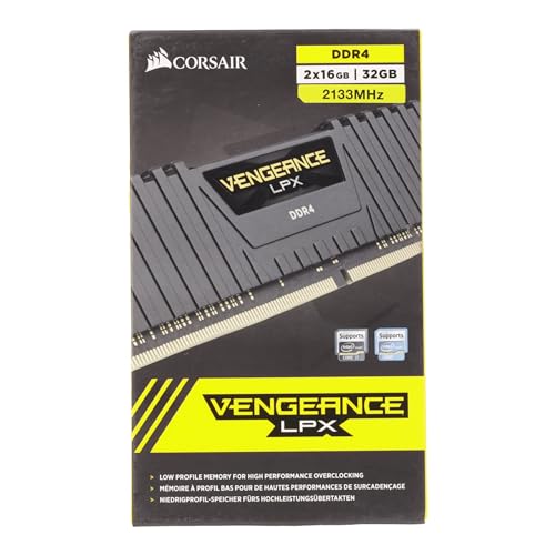 Corsair Vengeance Lpx 32Gb (2X16Gb) 2133Mhz C13 Ddr4 Dram Memory Kit - Black