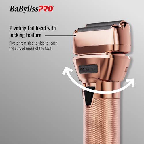 Babylisspro Fxone Rosefx All Metal Double Foil Stick Shaver With Interchangeable Battery