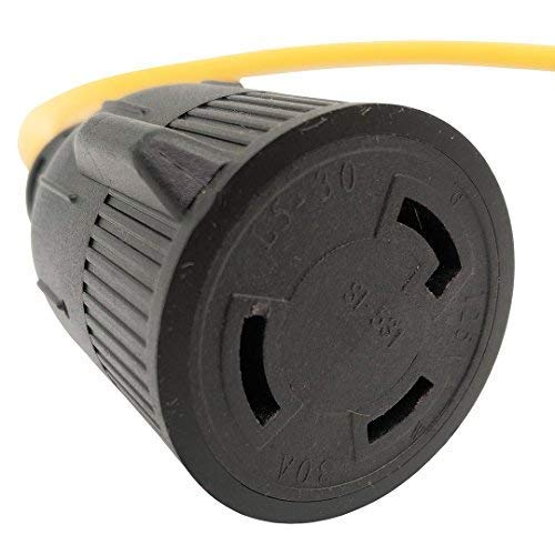 Parkworld 886696 Generator Adapter 3 Prong 20 Amp 5 20P Male To 30 Amp 3 Prong Locking L5 30R Female (2 Feet)