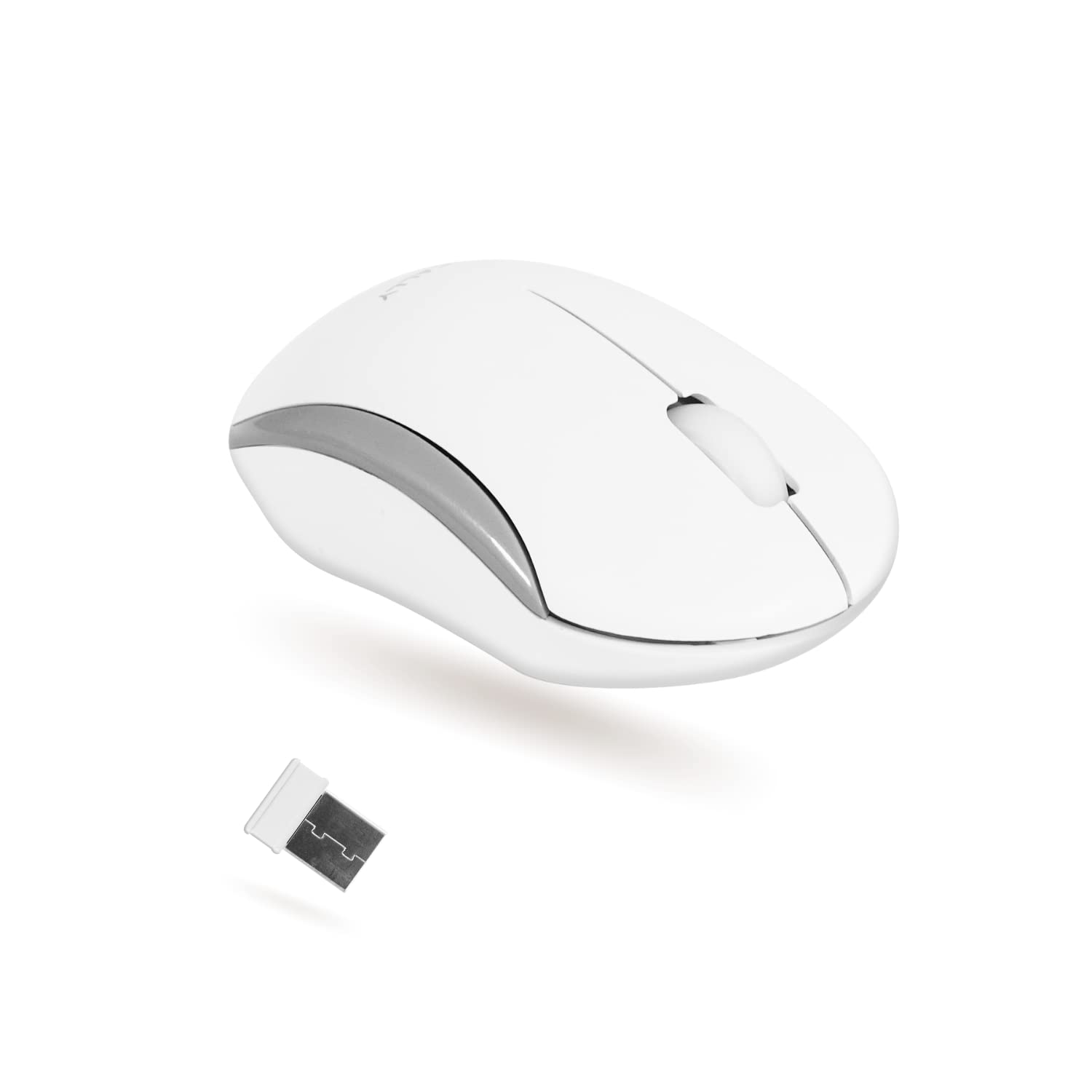 Macally Usb Wireless Mouse For Laptop Or Desktop, Computer Mouse With Usb Receiver, 3 Button, And Scroll Wheel  Cordless Mouse 