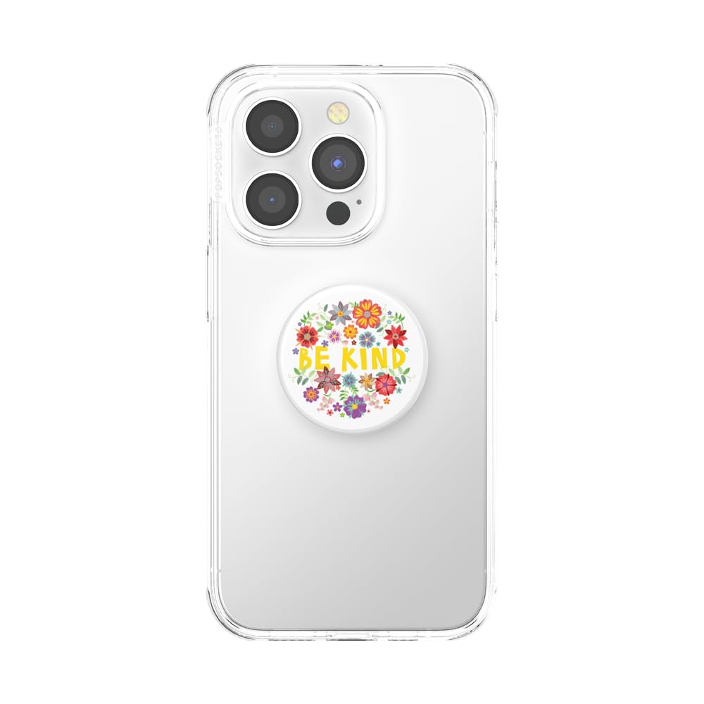 Popsockets Phone Grip With Expanding Kickstand   Be Kind Embroidery