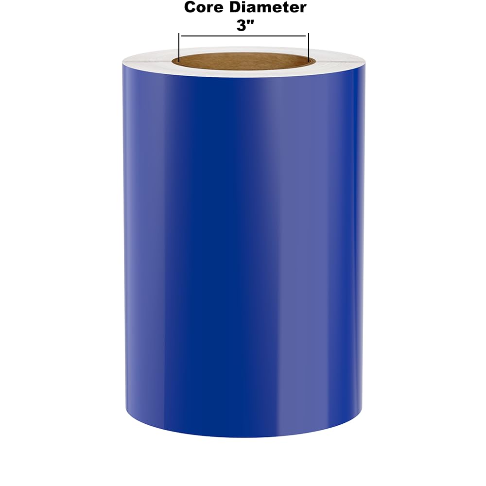 (Discontinued) Kingston Premium Vinyl Label Tape, Blue, 8 x 150 on 3 Core for DuraLabel 9000, LabelTac 9, SafetyPro 9G, VnM 8 a