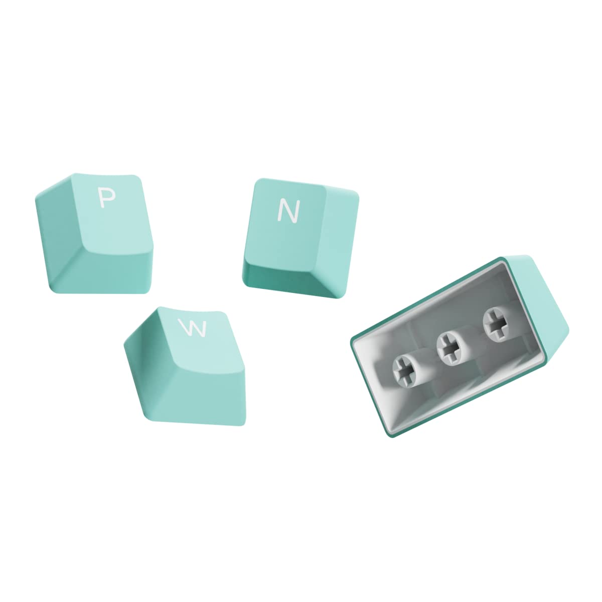 Pwnage Full Pbt Keycap Set   Double Shot Pbt Shine Through Full Keyboard Keycaps (Mint)