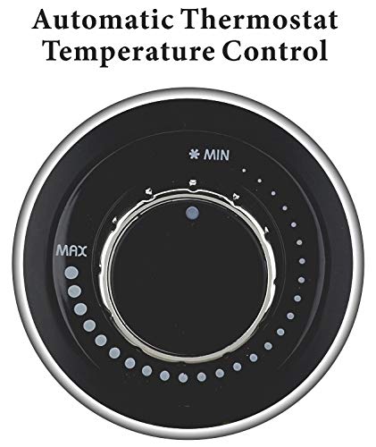Optimus Portable 360 Surround Ceramic W/Thermostat, Black Heater, 9.6 X 9.6 X 14.0