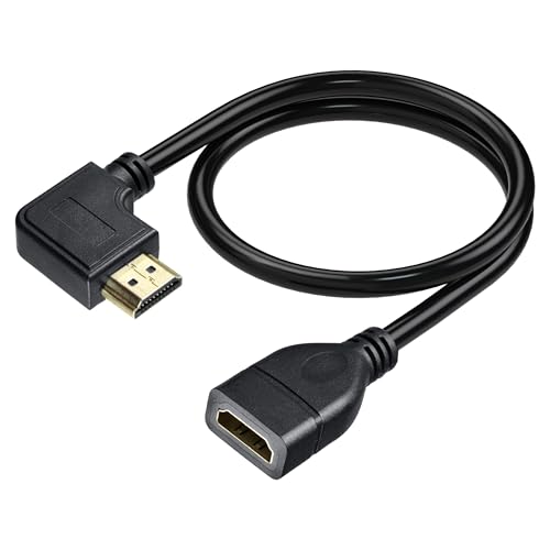 Storite 22Cm High Speed Right Angle 90Degree Hdmi Male To Female For Laptop/Pc, Lcd/Led Tv