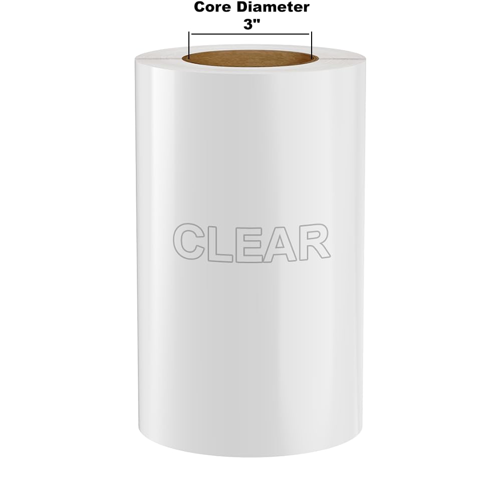 (Discontinued) Kingston Premium Vinyl Label Tape, Clear, 9 x 150 on 3 Core for DuraLabel 9000, LabelTac 9, SafetyPro 9G, VnM 8 