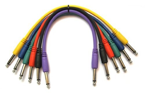 Kirlin 6 Color, 1Foot 1/4'' Mono Ts Male To Male Instrument Audio Patch Cable