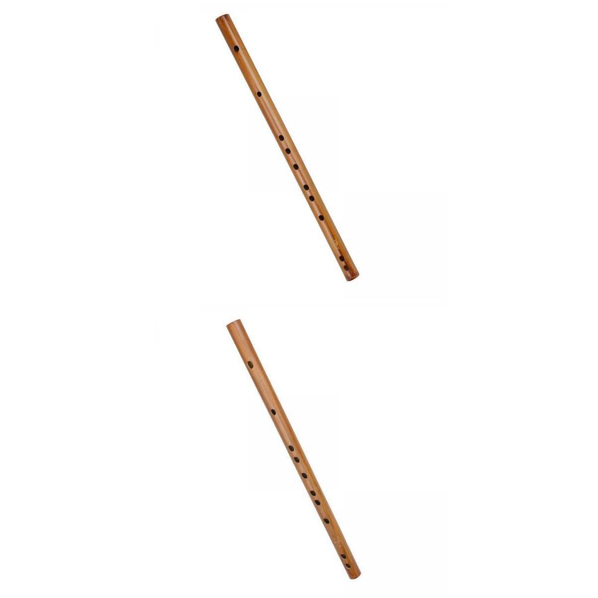 Atorse 2 Pieces Wooden Flute Great Sound Woodwind Musical Instrument Gift