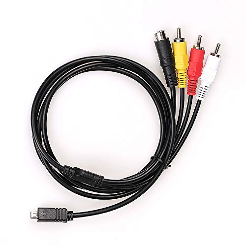 5 Feet Av A/V Audio Video Tv Out Cable Cord For Sony Camcorder Handycam Dcr Hc28/E Dcr Sx85/V/E/L Sx85/B/R And More Models