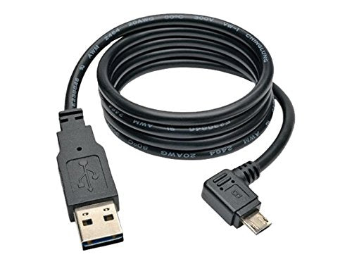 Tripp Lite Reversible Usb Charge Cable A To Right Angle 5-Pin Micro B (Ur05C-003-Rb),Black