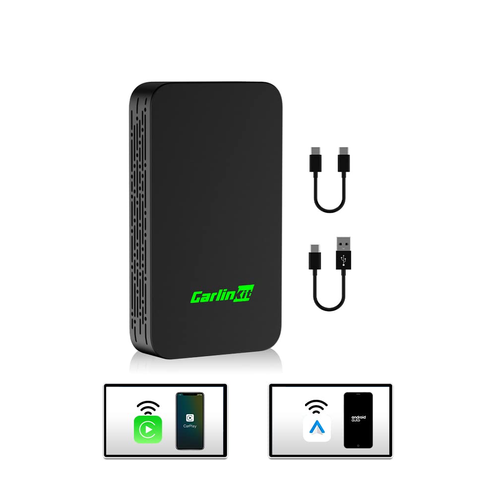 Carlinkit 5.0 2Air Wireless Car Adapter,Carplay Dongle For Wired Carplay And Wired Android Auto Car,For Iphone 6+ And Android 11+,Easy Setup Via Plug-In Usb Connection,Supports Online Upgrde