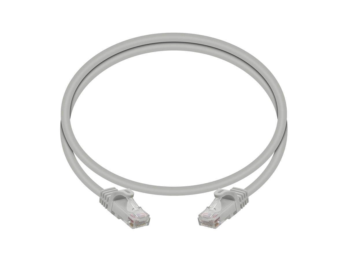 Monoprice Cat6 3Ft Gray Patch Cable Utp 24Awg 550Mhz Pure Bare Copper Snagless Rj45 Flexboot Series Ethernet Cable