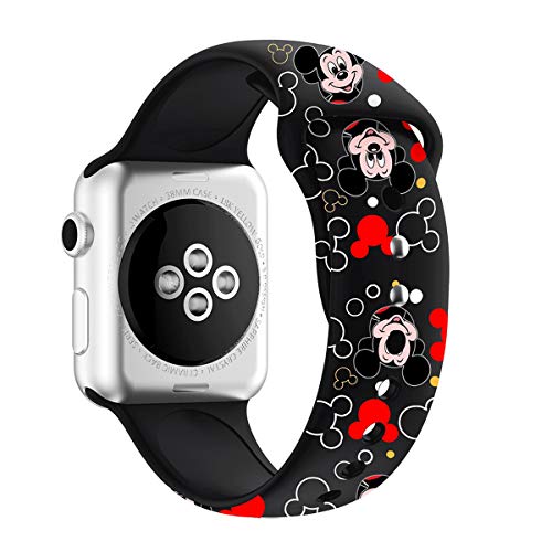 Miadeal Cartoon Mouse Theme Bands For Apple Watch, Fit Iwatch Series 8 Ultra 7 Se 6 5 4 3 2 1, 38Mm/40Mm/41Mm Or 42Mm/44Mm/45Mm/