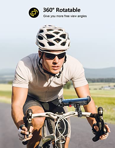 Viccux Motorcycle Phone Mount, Upgrade [Never Fall Off] [0 Shake] Bike Phone Mount, [3S Put & Take] 360 Rotatable Phone Holder F