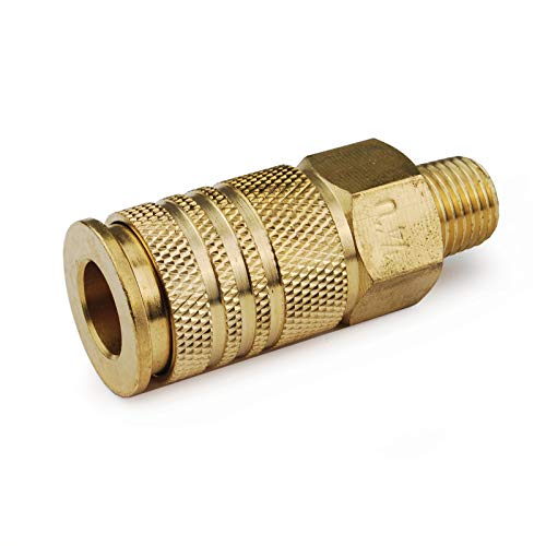 Primefit Uc1414Mb 1/4 Inch Universal Brass Coupler With 1/4 Inch Male Npt