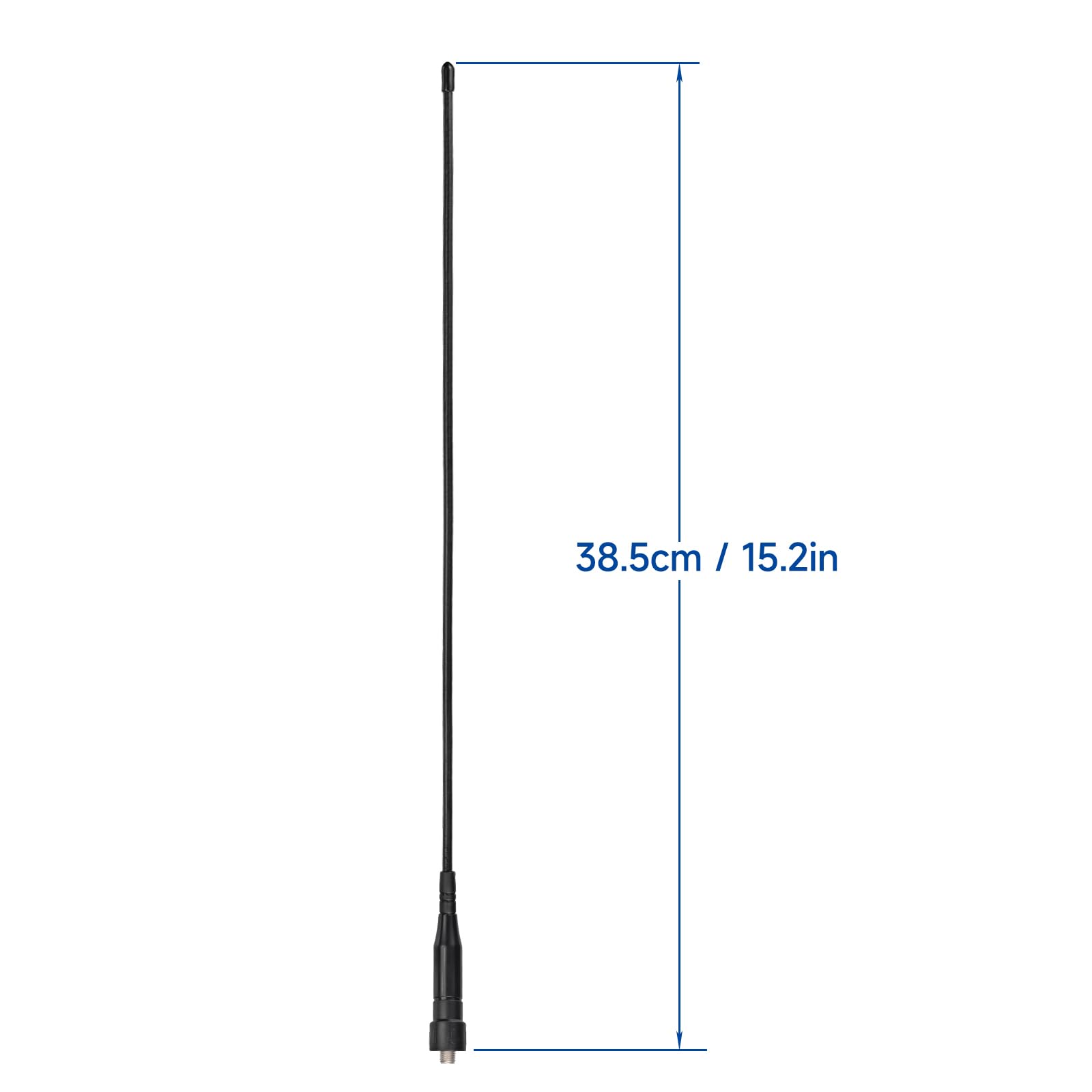 Eightwood Vhf Uhf 144/430Mhz Dual Band Whip Antenna Sma Female Soft Walkie Talkie Antennae 15In 2-Pack For Baofeng Kenwood Ham T