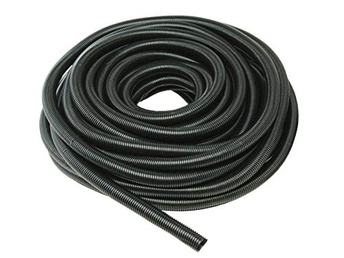 Kable Kontrol Split Wire Loom Tubing 1 1/4    Inch 10 Ft Long   Black Wire Conduit Cover For Cords   Corrugated Tubing And Prote