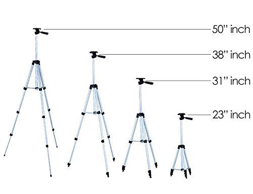 50 Aluminum Camera Tripod With Built In Bubble Level Indicator For All Gopro Hero Cameras + Tripod Mount & An Ecostconnection Mi
