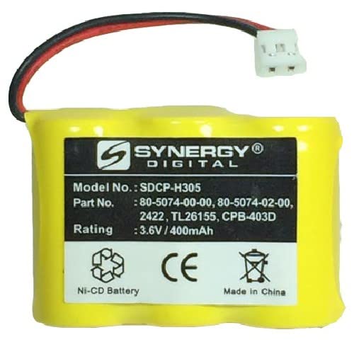 Sdcp-H305 - Ni-Cd, 3.6 Volt, 400 Mah, Ultra Hi-Capacity Battery - Replacement Battery For Rechargeable Cordless Phone Battery