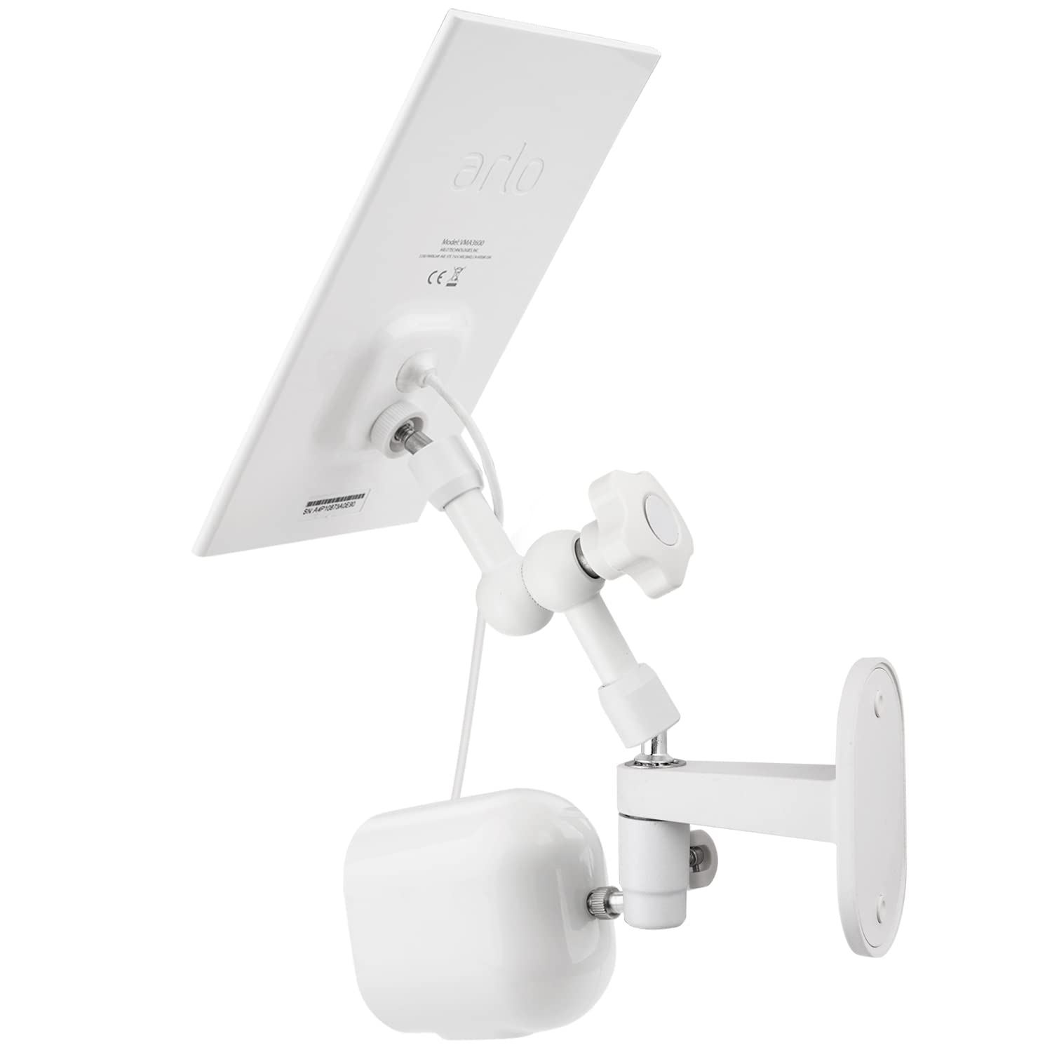 2 In 1 Wall Mount For Arlo Solar Panel And Arlo Pro/Arlo Pro 2/Arlo Pro 3/Arlo Pro 4/Arlo Ulra Security Camera, Adjustable Angle To Get Maximum Sunlight For Your Arlo Solar Panel