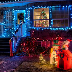 Dewenwils 25Ft Christmas Outdoor Extension Cord With Multiple Spaced Outlets Plugs, 16/3 Sjtw Power Cord For String Lights And H