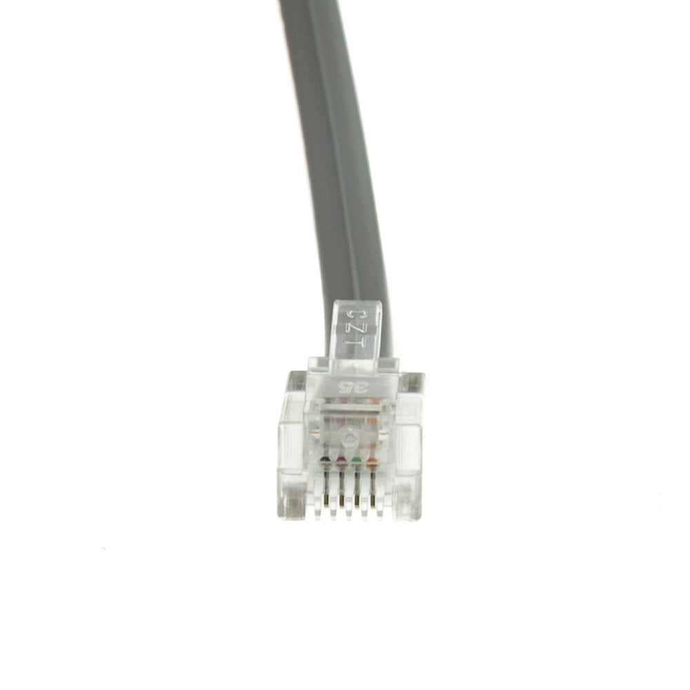 Cablewholesale 25 Feet Telephone Cord For Voice (Voip), Rj11 Plug Gold ...