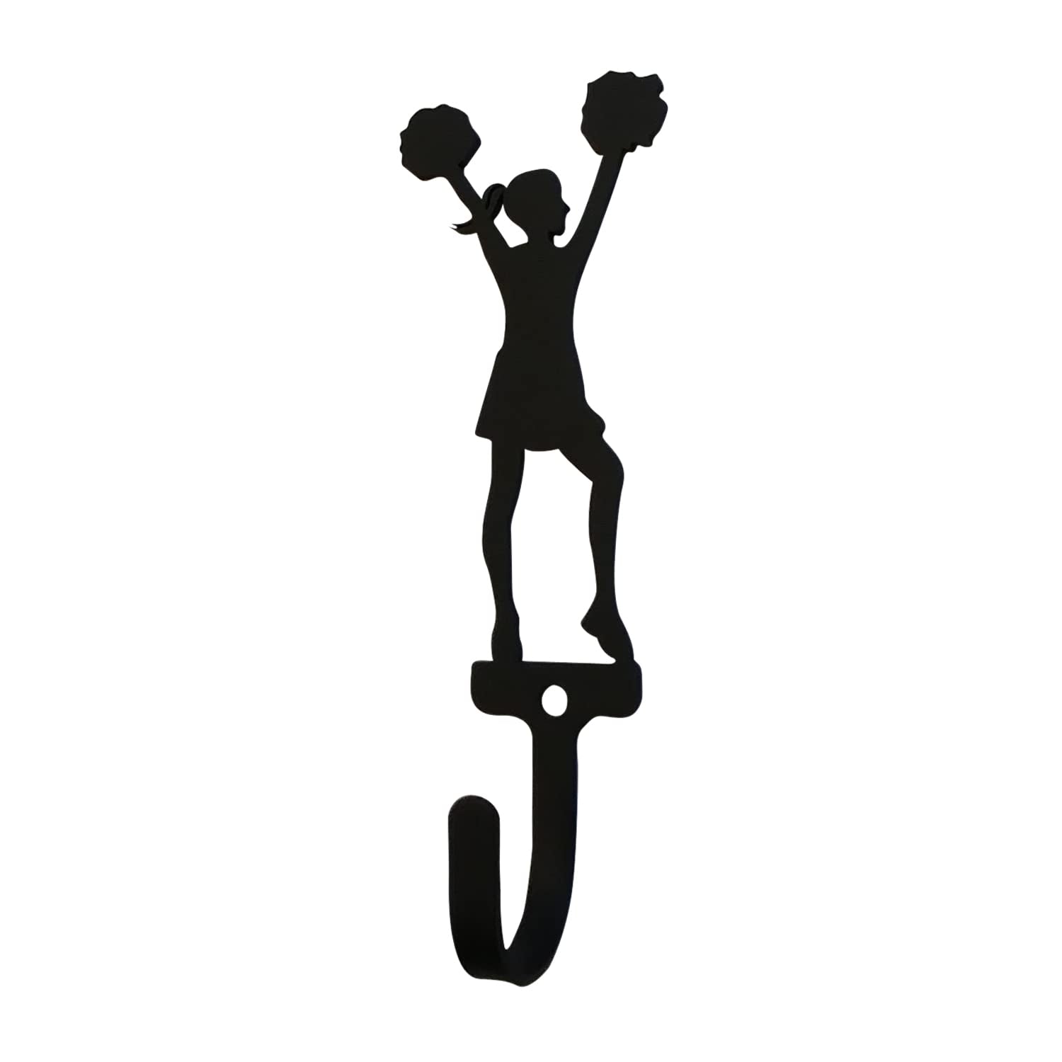 Village Wrought Iron Cheerleader Wall Hook Decorative Small