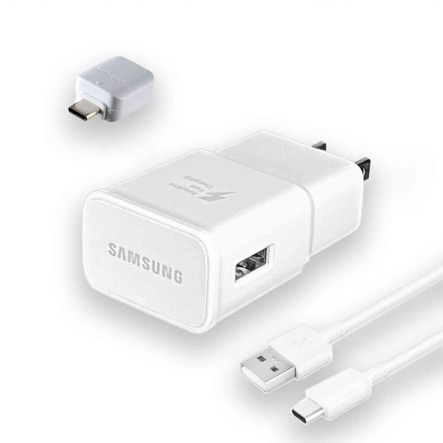 Fast Charger With Usb Type C 6.6Ft (2M) Cable & Otg Adapter For Samsung Galaxy S9/S9 Plus/S8/S8 Plus/S10/S10E/S10 Plus/Note 8/Note 9/Note 10/A01/A13/A03S/A21/A30/A31/A32/A33 /A51/A52/A53/A71/S20/S21