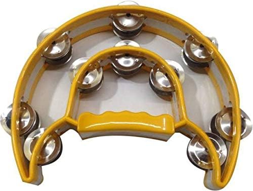 AR MUSICAL Fiber Moon Khanjri Tambourine, Random Colour