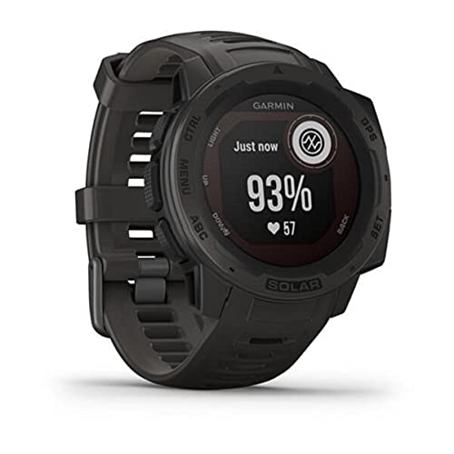 Garmin 010 02293 10 Instinct Solar, Rugged Outdoor Smartwatch With Solar Charging Capabilities, Built In Sports Apps And Health