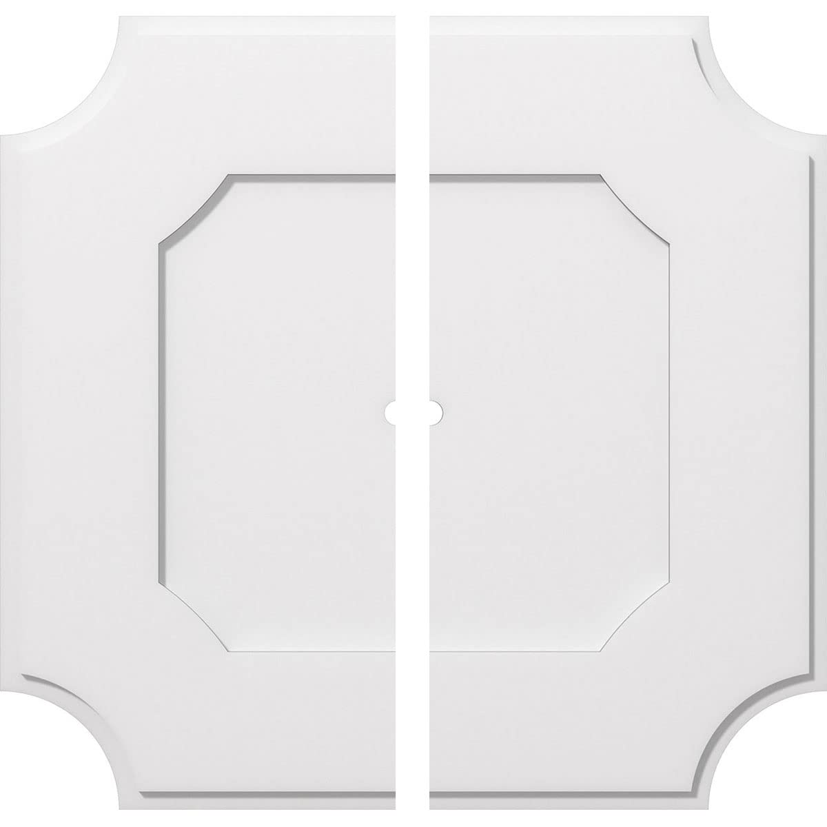 Ekena Millwork Cmp32Le2 01000 Locke Architectural Grade Pvc Contemporary, Two Piece Urethane Ceiling Medallions 32''Od X 1''Id X