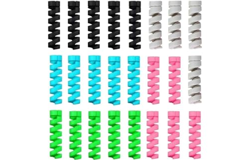 HUMBLE Spiral Charger Cable Protector Data Cable Saver Charging Cord Protective Cable Cover (25 Pieces)