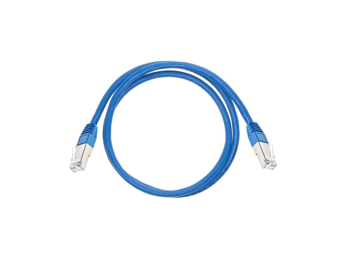 Monoprice Cat6A 3Ft Blue Patch Cable Double Shielded (S/Ftp) 26Awg 10G Pure Bare Copper Molded Rj45 Entegrade Series Ethernet Ca