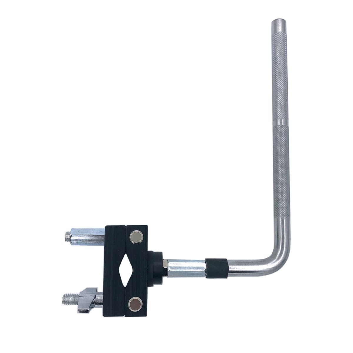 TUOREN Percussion Cowbell Mounting Clamp Bracket Portable Cowbell Mount Holder for Drum Set Percussion Rack Cymbal Stand Tambour