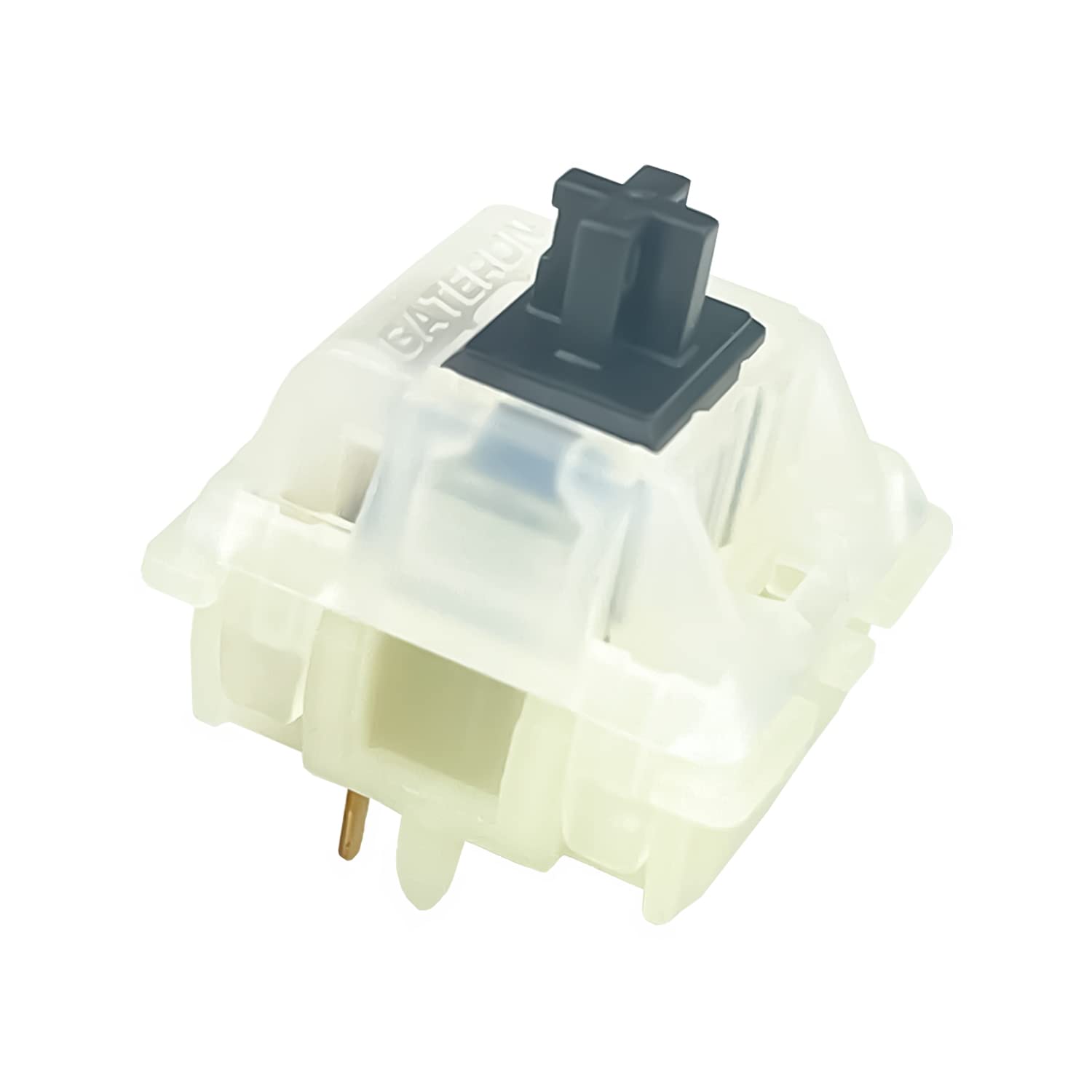 Kutethy Gateron Switches Milky Black Mechanical Keyboard Yellow 5Pins For All Mx Mechanical Keyboard(72 Pcs, Black)