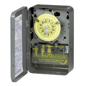Intermatic T101 24-Hour Mechanical Time Switch - Reliable Control For Various Loads, 12 On/Off Operations - Manual Override & In