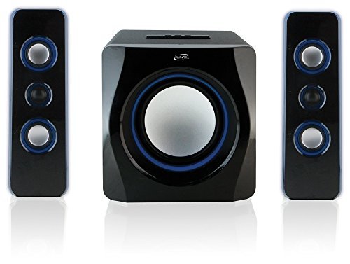 Ilive Bluetooth Speaker System With Built-In Subwoofer, 7.28 X 8.86 X 7.28 Inches, Black (Ihb23B)
