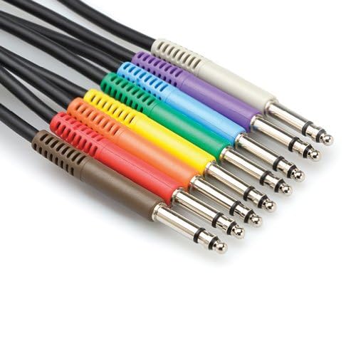 Hosa Cpp 890 1/4'' Ts To Same Unbalanced Patch Cables, 3 Feet