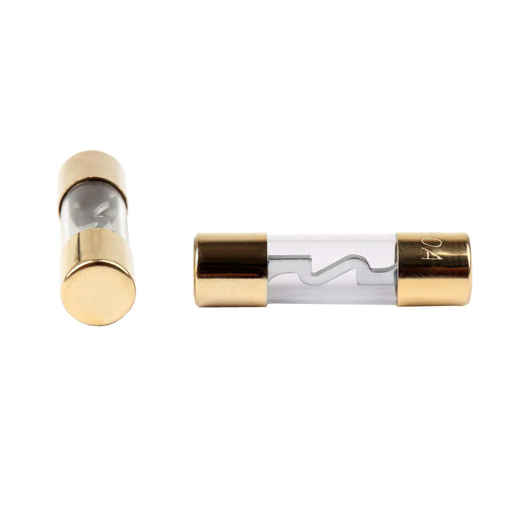 Etopar 5 X 50A Agu Fuse Car Auto Audio Power Safety Protect Glass Tube Gold Plated Radio
