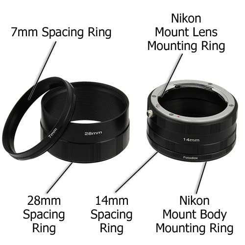 Fotodiox Macro Extension Tube Set Compatible With Nikon F Mount Cameras For Extreme Close Up Photography