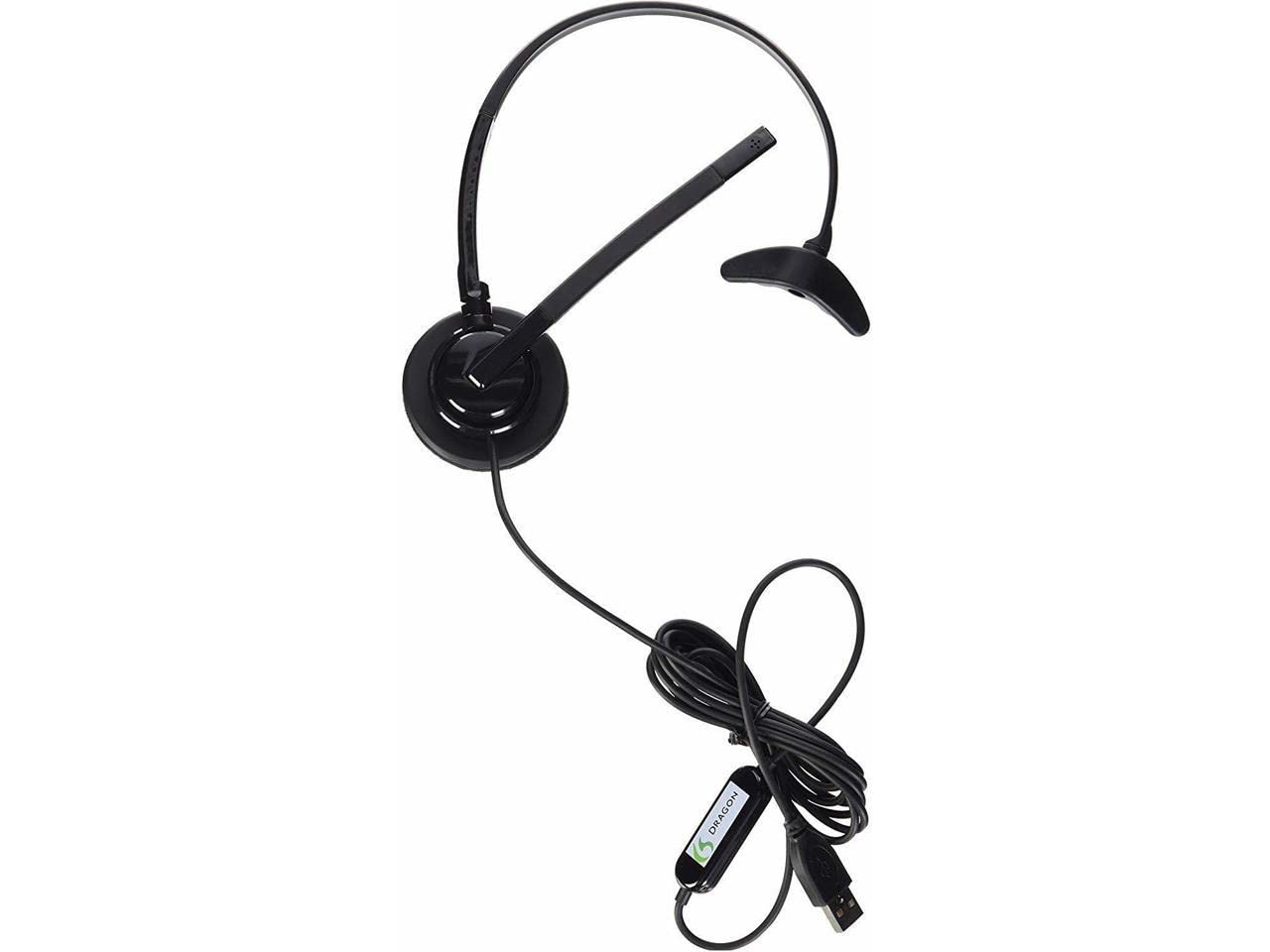 Nuance Dragon Usb Headset, Dictate Documents And Control Your Pc   All By Voice, [Pc Disc], Black