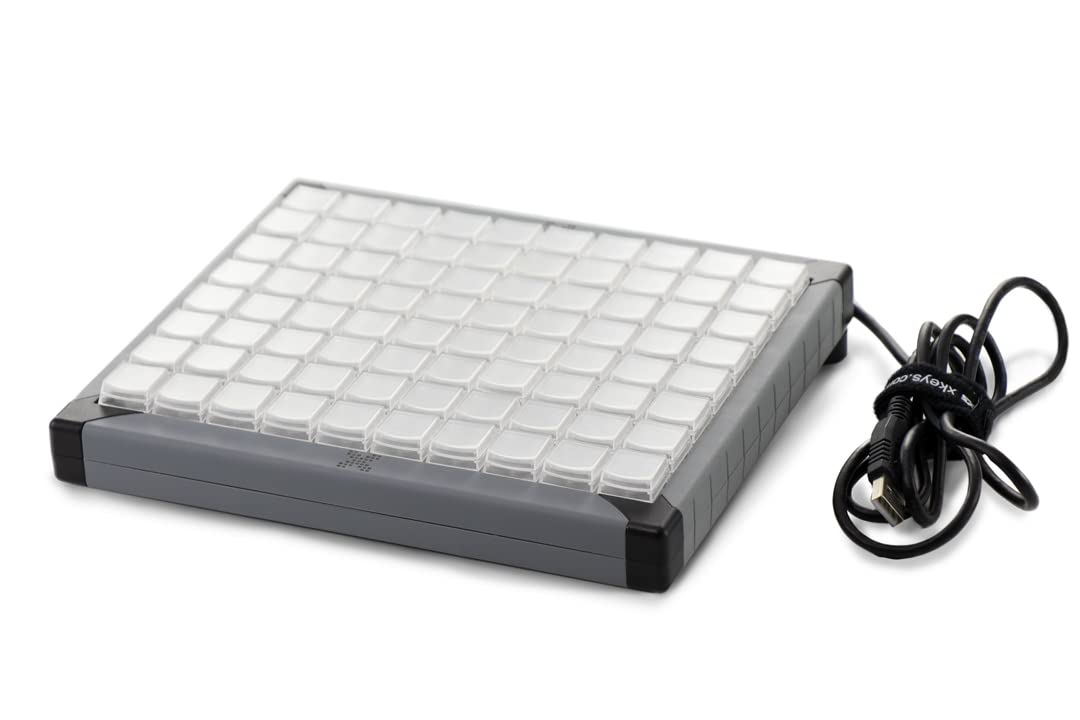 X-keys XK-80 Programmable USB Keypad - 80 Keys, Black and Grey, Plastic Material